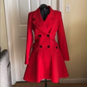 Brand new red coat made in England